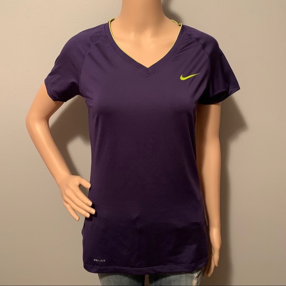 Women’s Nike Pro Vneck Running Top short sleeve - Picture 1 of 5
